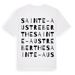 Sainte-Austreberthe ordlek t-shirt – ekologisk bomull t-shirt från Pinshirt