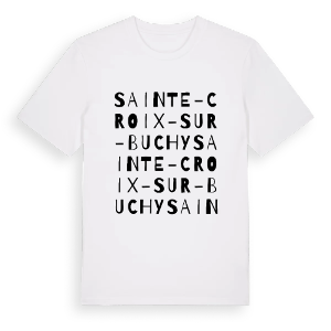 Sainte-Croix-sur-Buchy ordlek t-shirt – ekologisk bomull t-shirt från Pinshirt