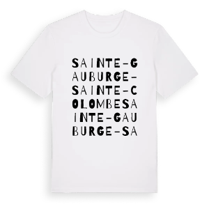 Sainte-Gauburge-Sainte-Colombe ordlek t-shirt – ekologisk bomull t-shirt från Pinshirt