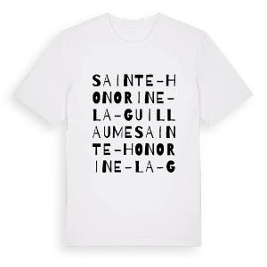 Sainte-Honorine-la-Guillaume ordlek t-shirt – ekologisk bomull t-shirt från PinShirt