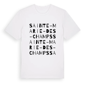Sainte-Marie-des-Champs ordlek t-shirt – ekologisk bomull t-shirt från PinShirt