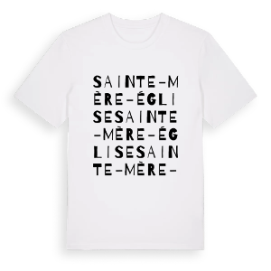 Sainte-Mère-Église ordlek t-shirt – ekologisk bomull t-shirt från Pinshirt