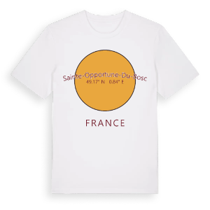 Sainte-Opportune-du-Bosc cirkel t-shirt – ekologisk bomull t-shirt från Pinshirt