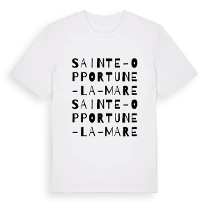 Sainte-Opportune-la-Mare ordlek t-shirt – ekologisk bomull t-shirt från Pinshirt