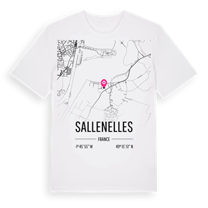 Sallenelles karta t-shirt – ekologisk bomull t-shirt från Pinshirt