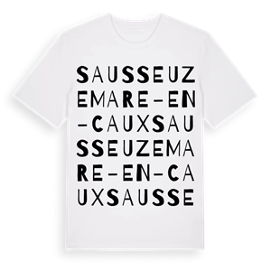 Sausseuzemare-en-Caux ordlek t-shirt – ekologisk bomull t-shirt från Pinshirt