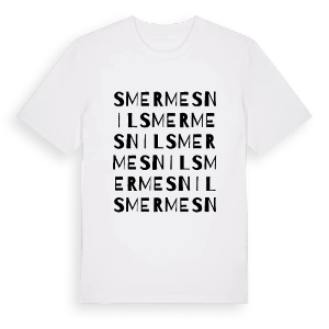 Smermesnil ordlek t-shirt – ekologisk bomull t-shirt från Pinshirt