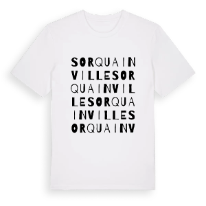 Sorquainville ordlek t-shirt – ekologisk bomull t-shirt från Pinshirt