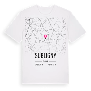 Subligny karta t-shirt – ekologisk bomull t-shirt från Pinshirt