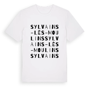 Sylvains-Lès-Moulins ordlek t-shirt – ekologisk bomull t-shirt från Pinshirt