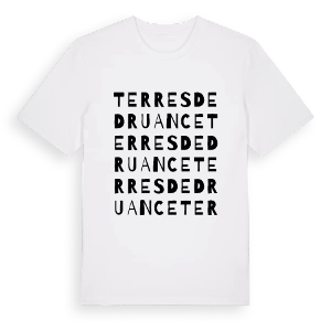 Terres de Druance ordlek t-shirt – ekologisk bomull t-shirt från Pinshirt