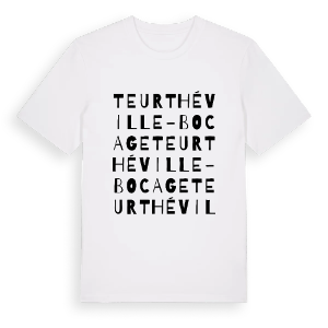 Teurthéville-Bocage ordlek t-shirt – ekologisk bomull t-shirt från Pinshirt