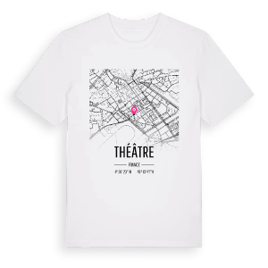 Théâtre karta t-shirt – ekologisk bomull t-shirt från Pinshirt