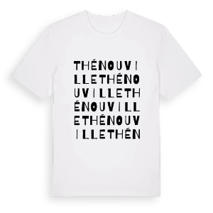 Thénouville ordlek t-shirt – ekologisk bomull t-shirt från Pinshirt