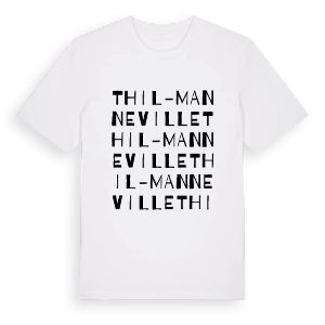 Thil-Manneville ordlek t-shirt – ekologisk bomull t-shirt från Pinshirt