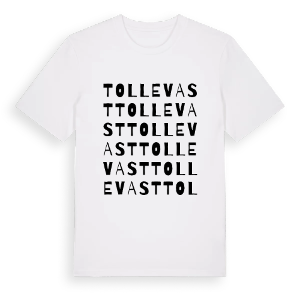 Tollevast ordlek t-shirt – ekologisk bomull t-shirt från Pinshirt