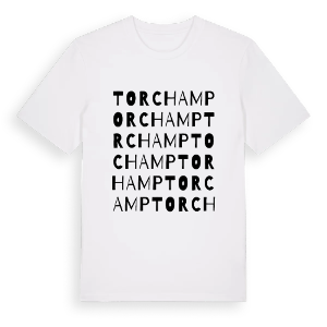 Torchamp ordlek t-shirt – ekologisk bomull t-shirt från Pinshirt
