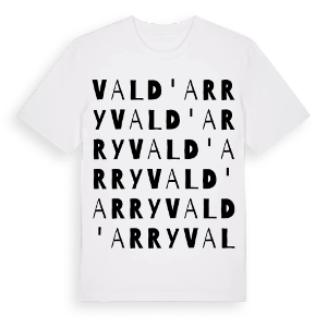 Val d'Arry ordlek t-shirt – ekologisk bomull t-shirt från Pinshirt
