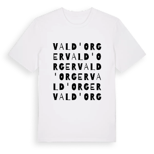 Val d'Orger ordlek t-shirt – ekologisk bomull t-shirt från Pinshirt