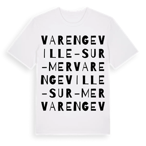 Varengeville-sur-Mer ordlek t-shirt – ekologisk bomull t-shirt från Pinshirt
