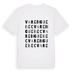 Varenguebec ordlek t-shirt – ekologisk bomull t-shirt från Pinshirt