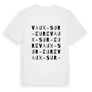 Vaux-sur-Eure ordlek t-shirt – ekologisk bomull t-shirt från Pinshirt