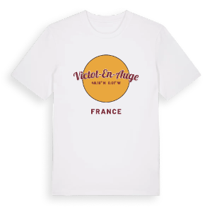 Victot-en-Auge cirkel t-shirt – ekologisk bomull t-shirt från Pinshirt
