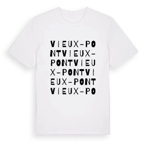 Vieux-Pont ordlek t-shirt – ekologisk bomull t-shirt från Pinshirt