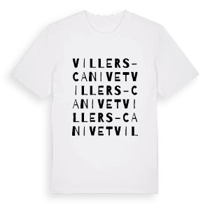 Villers-Canivet ordlek t-shirt – ekologisk bomull t-shirt från Pinshirt