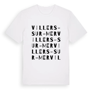 Villers-sur-Mer ordlek t-shirt – ekologisk bomull t-shirt från PinShirt