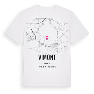 Vimont karta t-shirt – ekologisk bomull t-shirt från Pinshirt