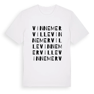 Vinnemerville ordlek t-shirt – ekologisk bomull t-shirt från Pinshirt