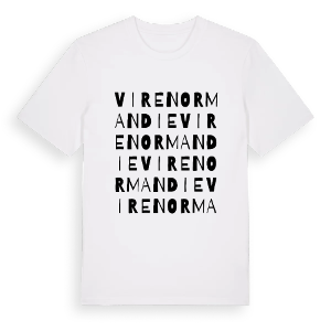 Vire Normandie ordlek t-shirt – ekologisk bomull t-shirt från Pinshirt