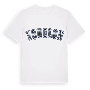 Yquelon college t-shirt – ekologisk bomull t-shirt från Pinshirt