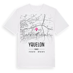 Yquelon karta t-shirt – ekologisk bomull t-shirt från Pinshirt