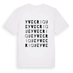 Yvecrique ordlek t-shirt – ekologisk bomull t-shirt från Pinshirt