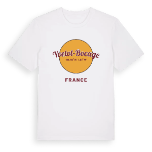 Yvetot-Bocage cirkel t-shirt – ekologisk bomull t-shirt från Pinshirt