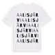 White t-shirt med Aalisjärvi ordlek t-shirt