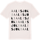 Vintage White t-shirt med Aalisjoki ordlek t-shirt