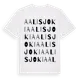 White t-shirt med Aalisjoki ordlek t-shirt