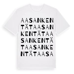 Aasankentät ordlek t-shirt – ekologisk bomull t-shirt från Pinshirt