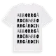White t-shirt med Abborrgården ordlek t-shirt