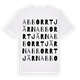 White t-shirt med Abborrtjärn ordlek t-shirt