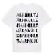 White t-shirt med Abborrtjärnkullen ordlek t-shirt