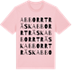 Pink Cotton t-shirt med Abborrträsk ordlek t-shirt