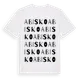 White t-shirt med Abisko ordlek t-shirt