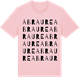 Pink Cotton t-shirt med Abraure ordlek t-shirt