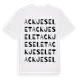 White t-shirt med Ackjeselet ordlek t-shirt