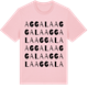 Pink Cotton t-shirt med Aggala ordlek t-shirt