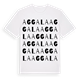 White t-shirt med Aggala ordlek t-shirt